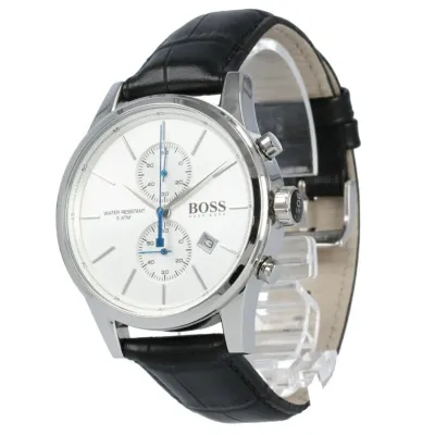 Hugo Boss Men’s Quartz Leather Strap Watch 